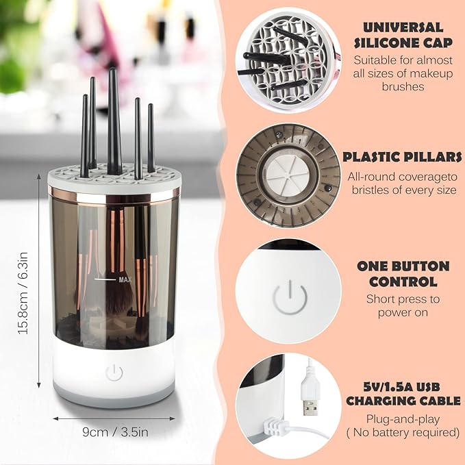 HOMEDGE™-Electric Makeup Brush Cleaner